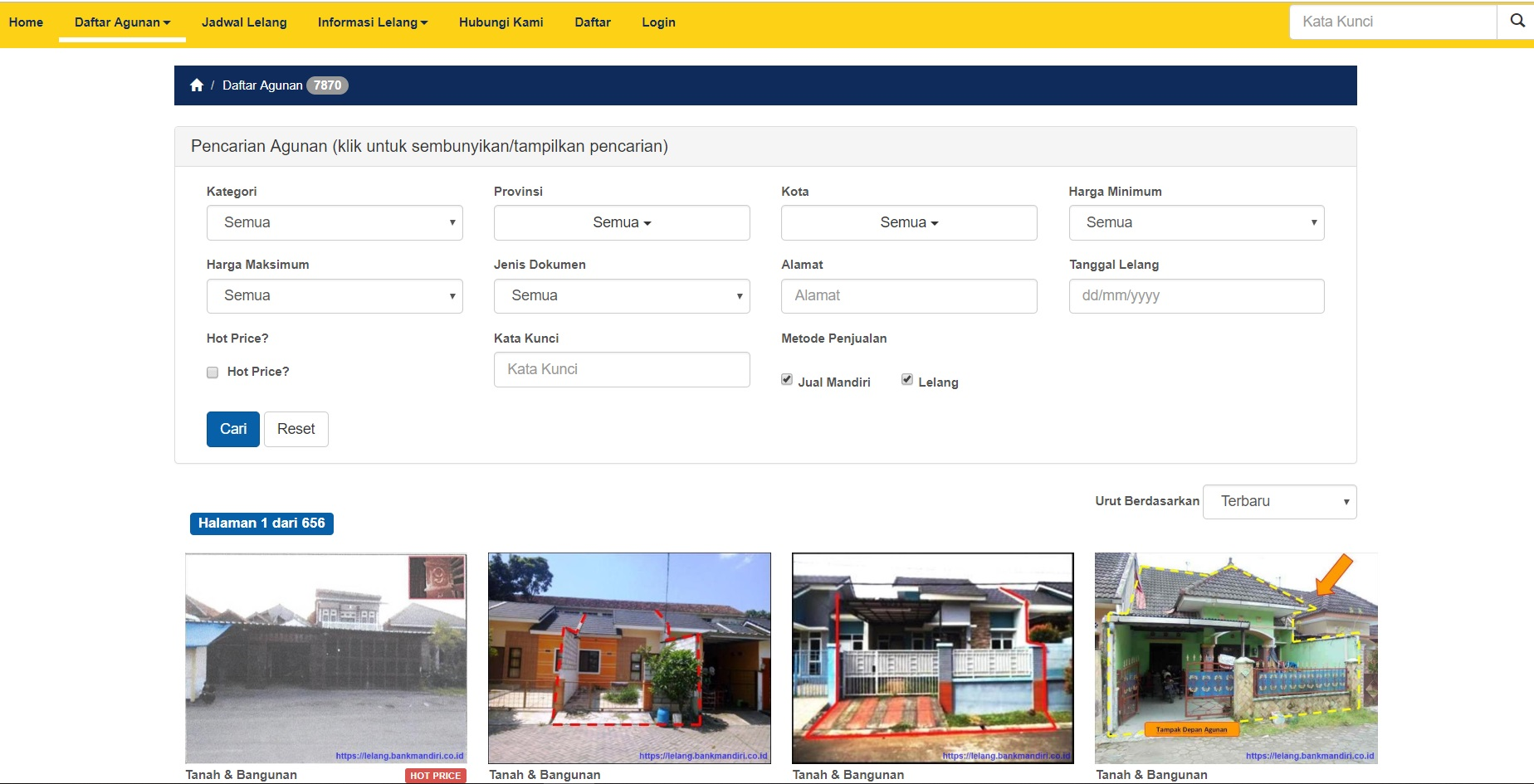 Lelang Bank Mandiri preview